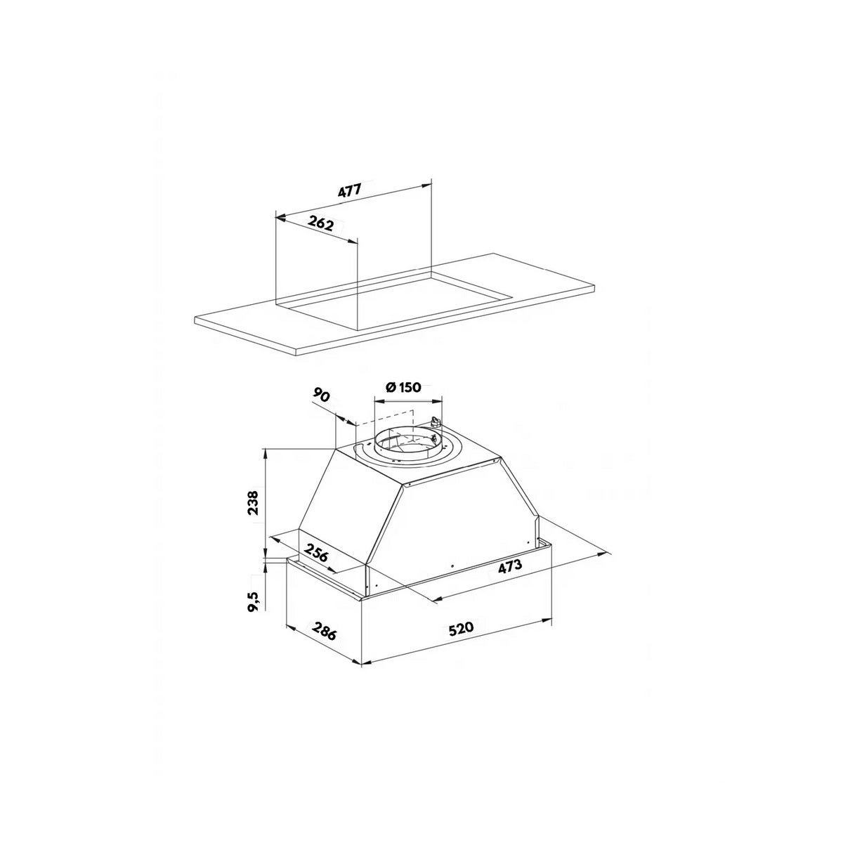Groupe filtrant 52cm 643m3/h inox - Airlux AHG560SS - 3