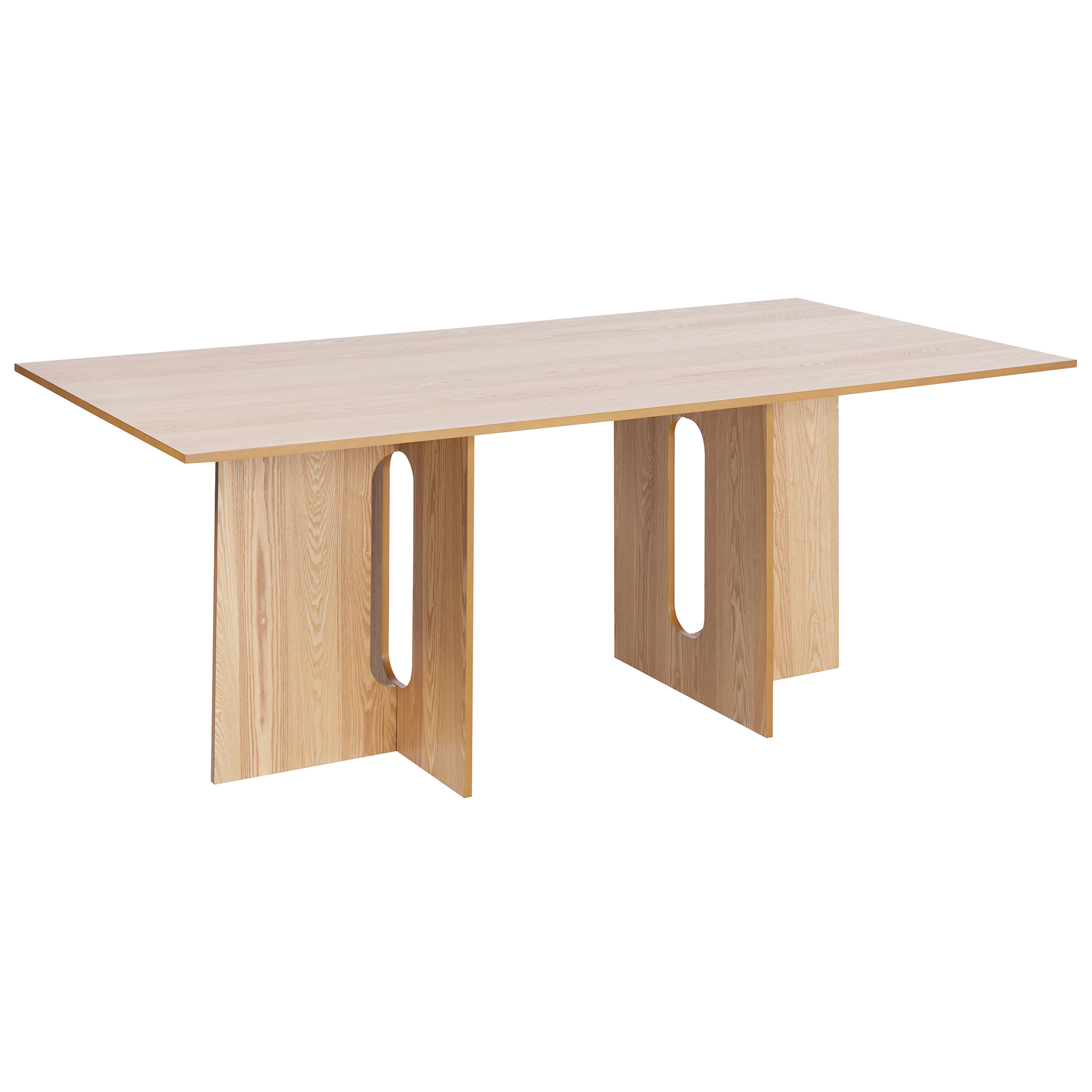 Mesa Auxiliar De Madera De Teca Clara/blanco ⌀ 30 Cm MOVAS