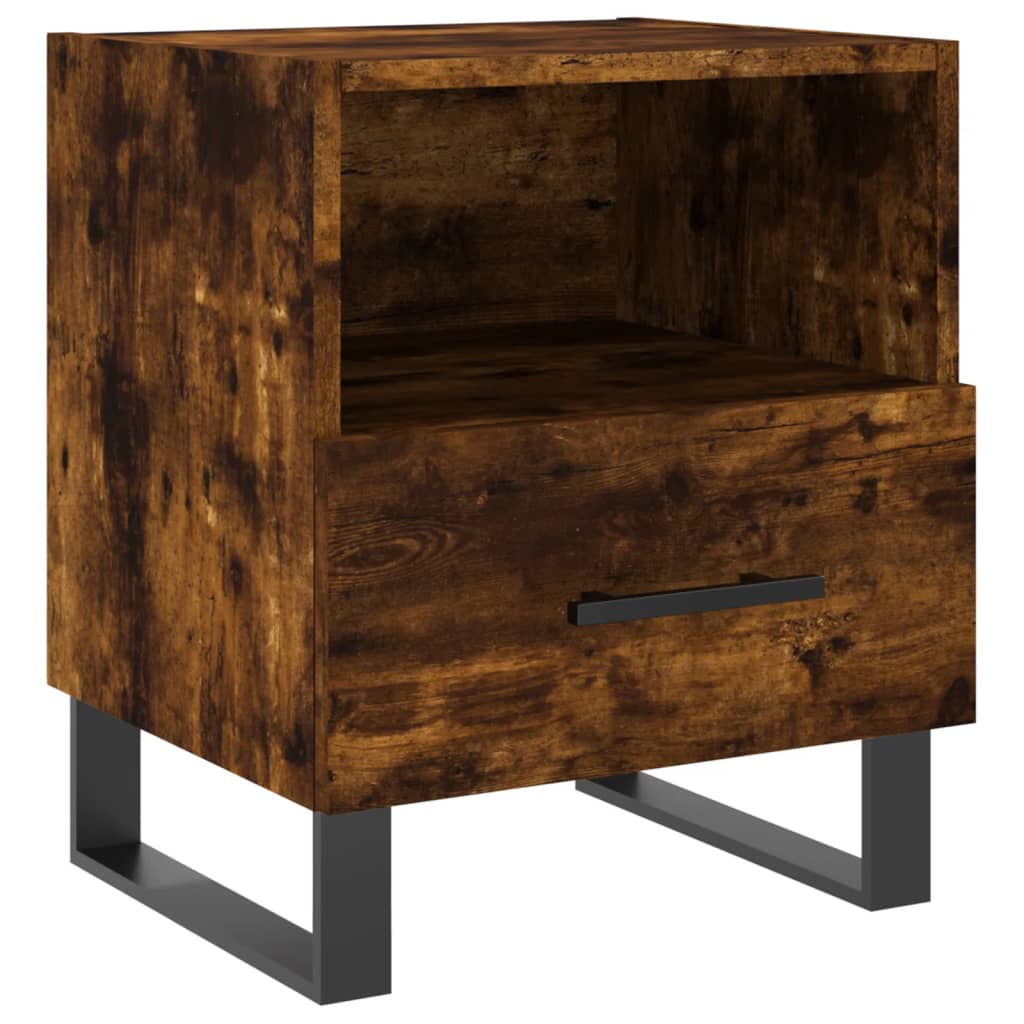 Lot de 2 Tables de chevet，Table d'appoint, Table de nuit pour Salon Chambre chêne fumé 40x35x47,5cm bois d’ingénierie577703 - 6