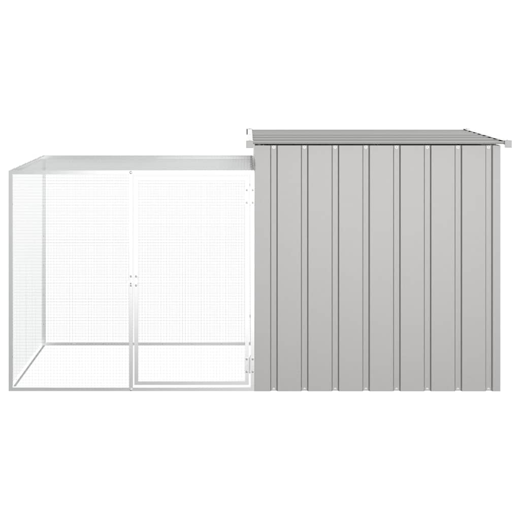 Galinheiro 200x91x100 cm aço galvanizado cinzento - 3