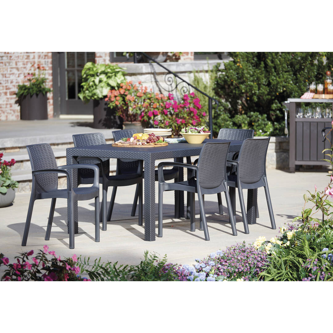 Tavolo Melody Cm.160x94x74h Brown Arredamento Per Giardino - 2