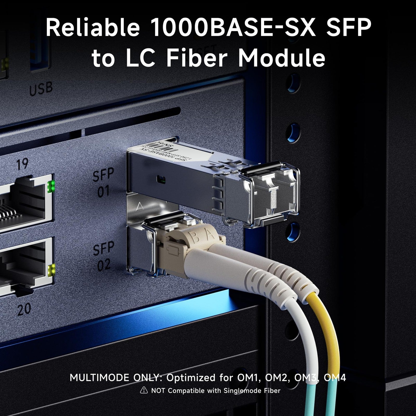 Kit module minigbic sfp fibre + câble pour freebox v5 / v6 / mini 4k CONECTICPLUS - 3