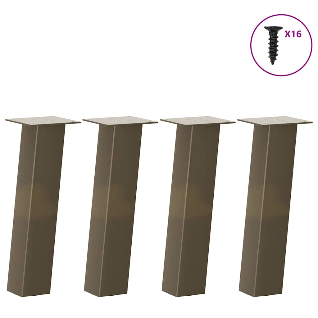 Nogi do stolika kawowego 4 szt. Naturalna stal 42 cm Stal vidaXL