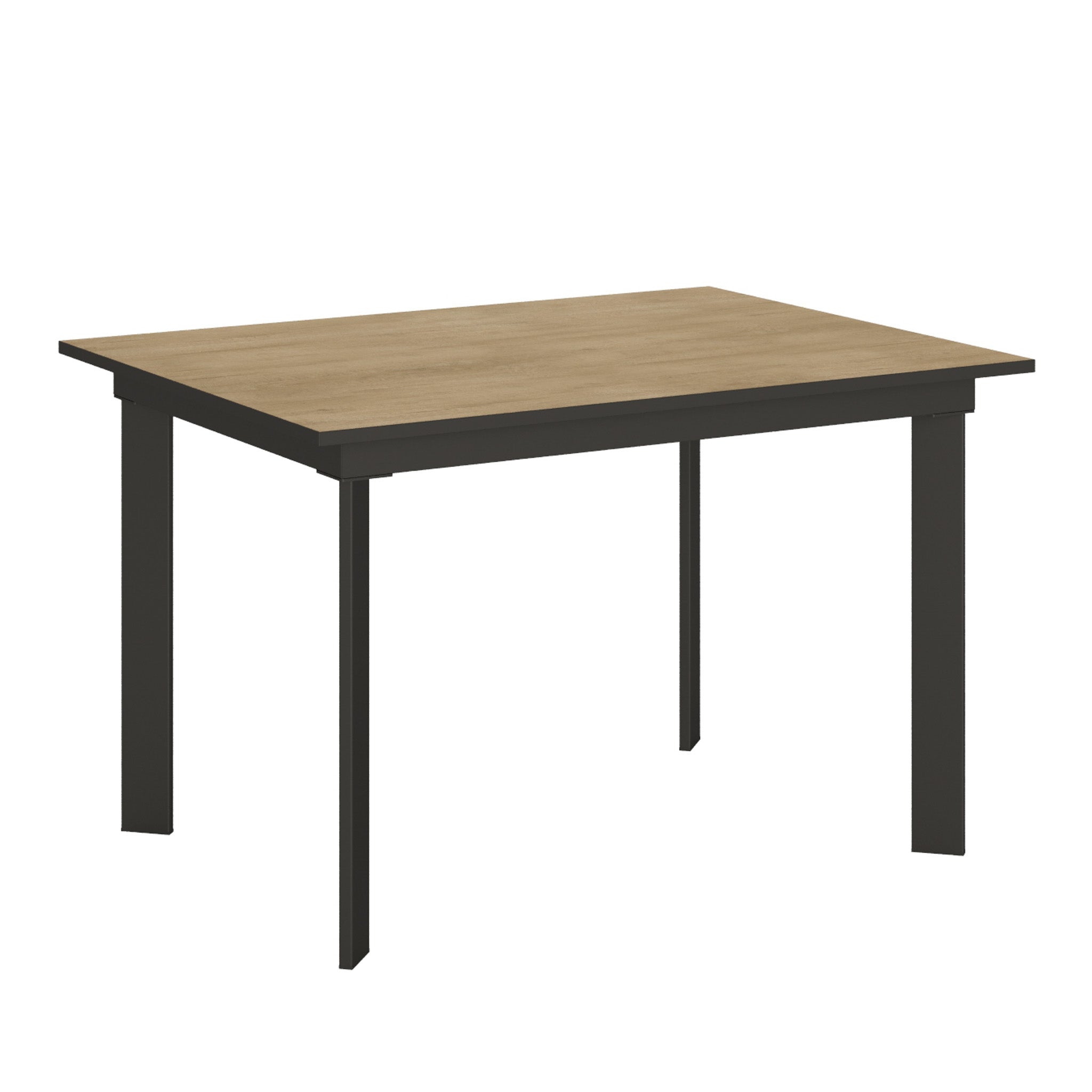 Mesa extensible 90x120/180 cm Cumar Roble Natural estructura Antracita ...