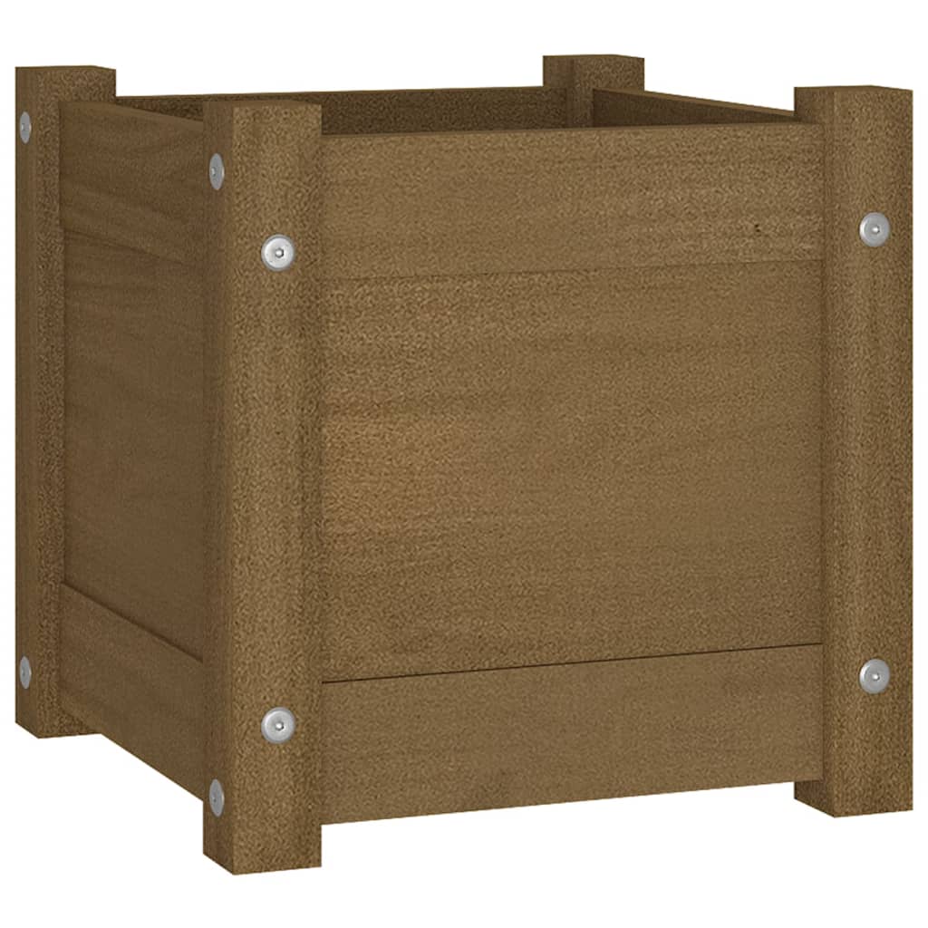 Maison Exclusive - Fioriera Giardino Marrone Ambra 31x31x31 cm Legno Massello Pino - 2