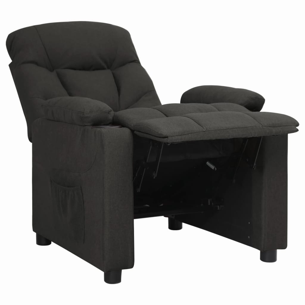 Fauteuil inclinable Noir Tissu vidaXL - 5