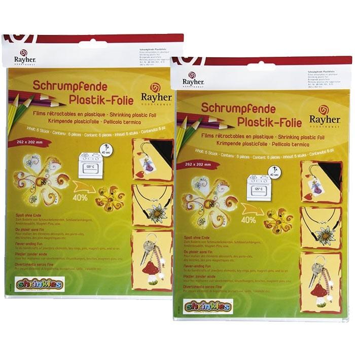 Kit De Plástico Retráctil Para Manualidades | 53 Piezas Con Hojas, Llaveros, Lápices Y Perforadora | Ideal Para Niños Creativos Y Regalos DIY