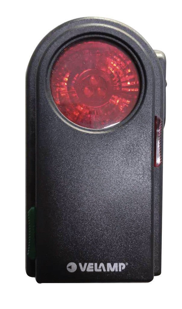 Lampe de poche 3 LED. Filtres colorés, bouton morse. En plastique, noire - 3