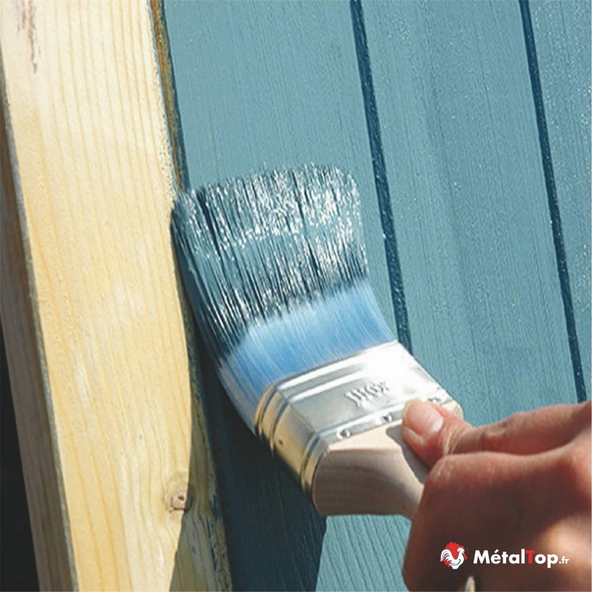 Peinture Bardage Bois - Telegris 4 - RAL 7047 - 15 L - Métaltop - 7