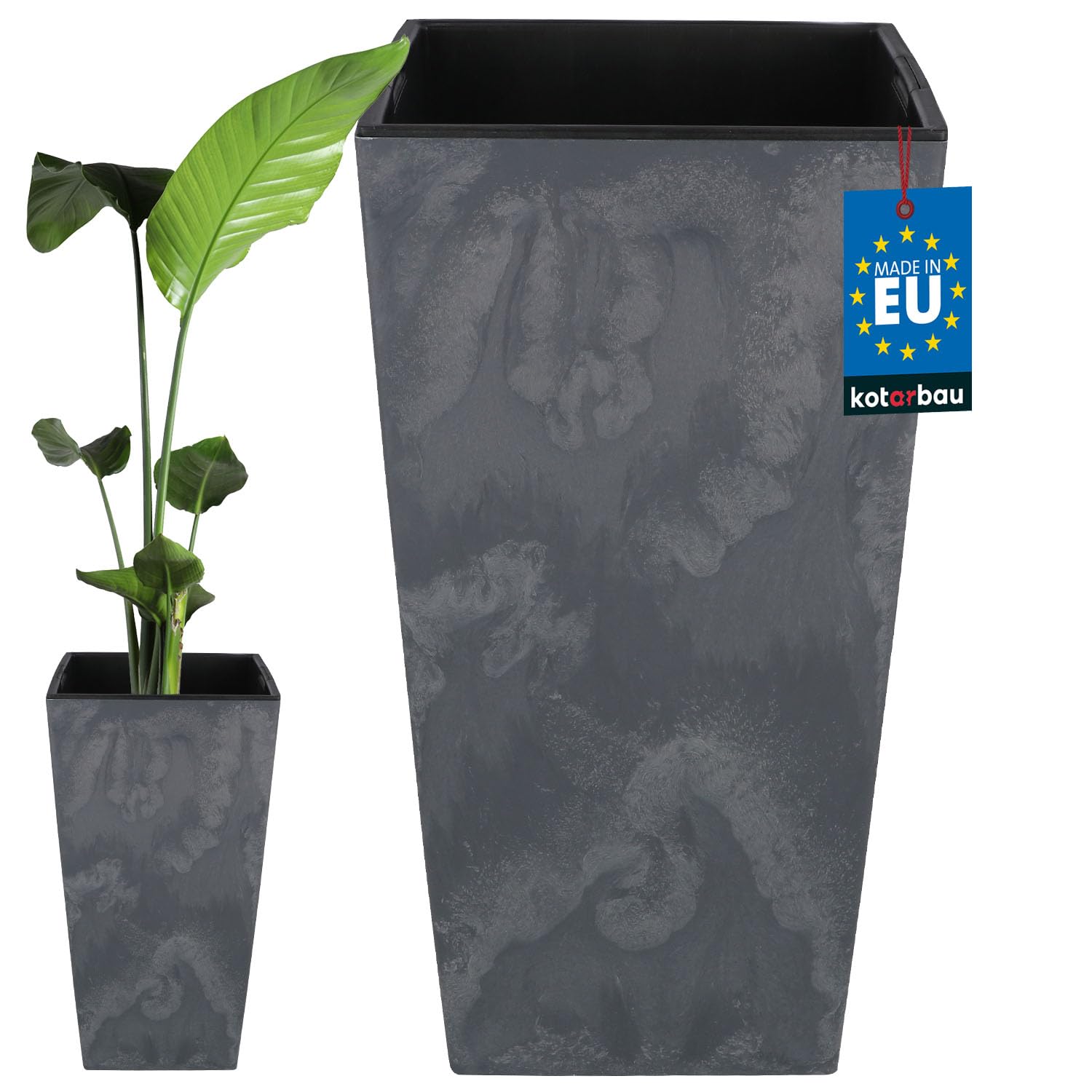 Doniczka donica wkładem osłona osłonka kwiaty rośliny marengo 400x400x750mm - KOTARBAU