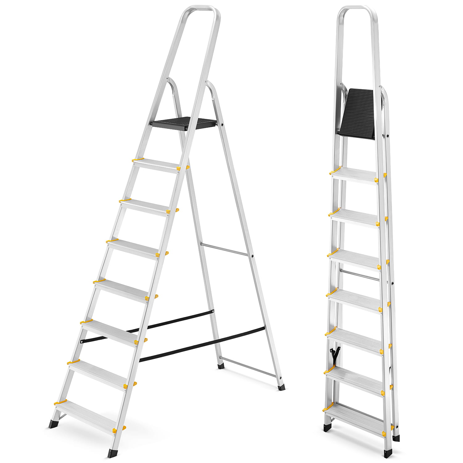 Drabina aluminiowa domowa jednostronna profesjonalna HIGHER 8 stopni 150 kg