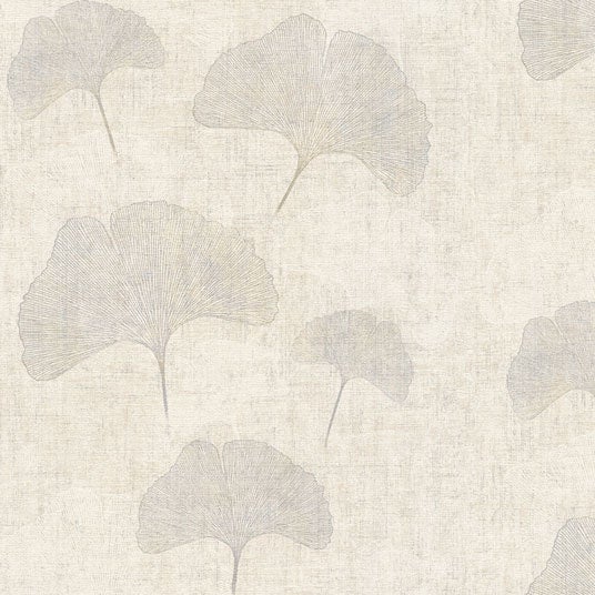 Poster gigante foglie beige, grigie e marroni stile vintage Fotomurale con design fiori effetto retrò ideale per camerette e non solo - 2