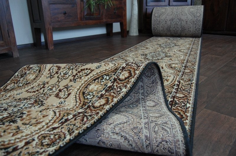 TAPIS DE COULOIR BCF WIOSNA beige 90 cm 90x180 cm - 5