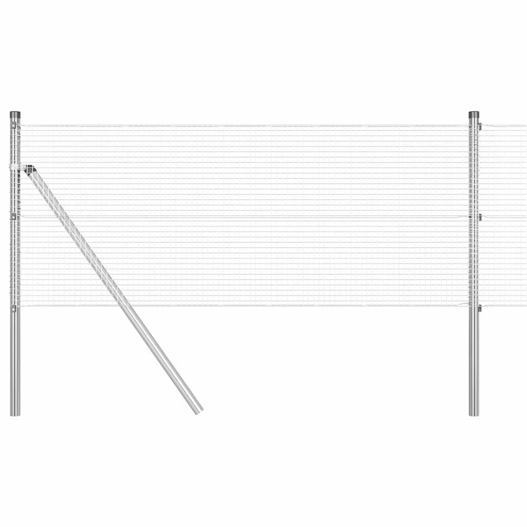 Clôture en fil d'acier soudé argenté 0,5 x 100 m - COMFORTXL - 3