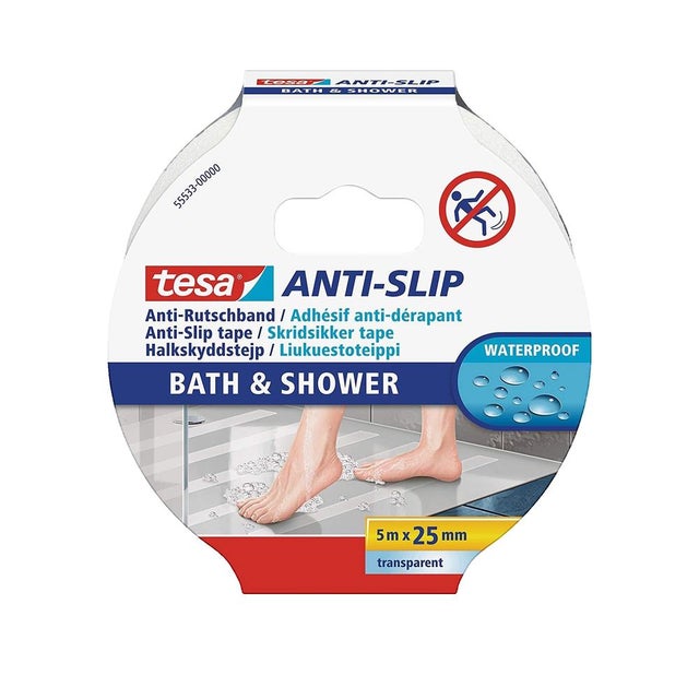 tesa BATH & SHOWER 55533-00000-11 Bande antidérapante transparent (L x l) 5 m x 25 mm 1 pc(s)