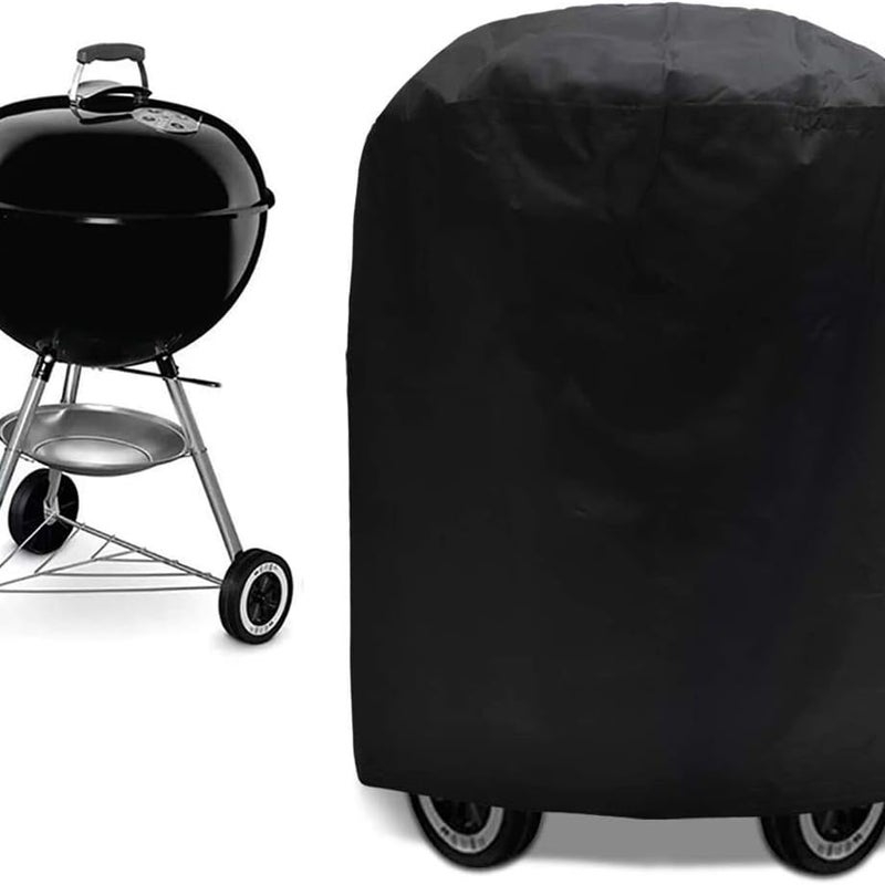 Pokrowiec na grilla, chroniący przed promieniowaniem UV/wodoodporny/odporny na wilgoć, czarny, kompatybilny z grillami Weber, Holland, JennAir i inny