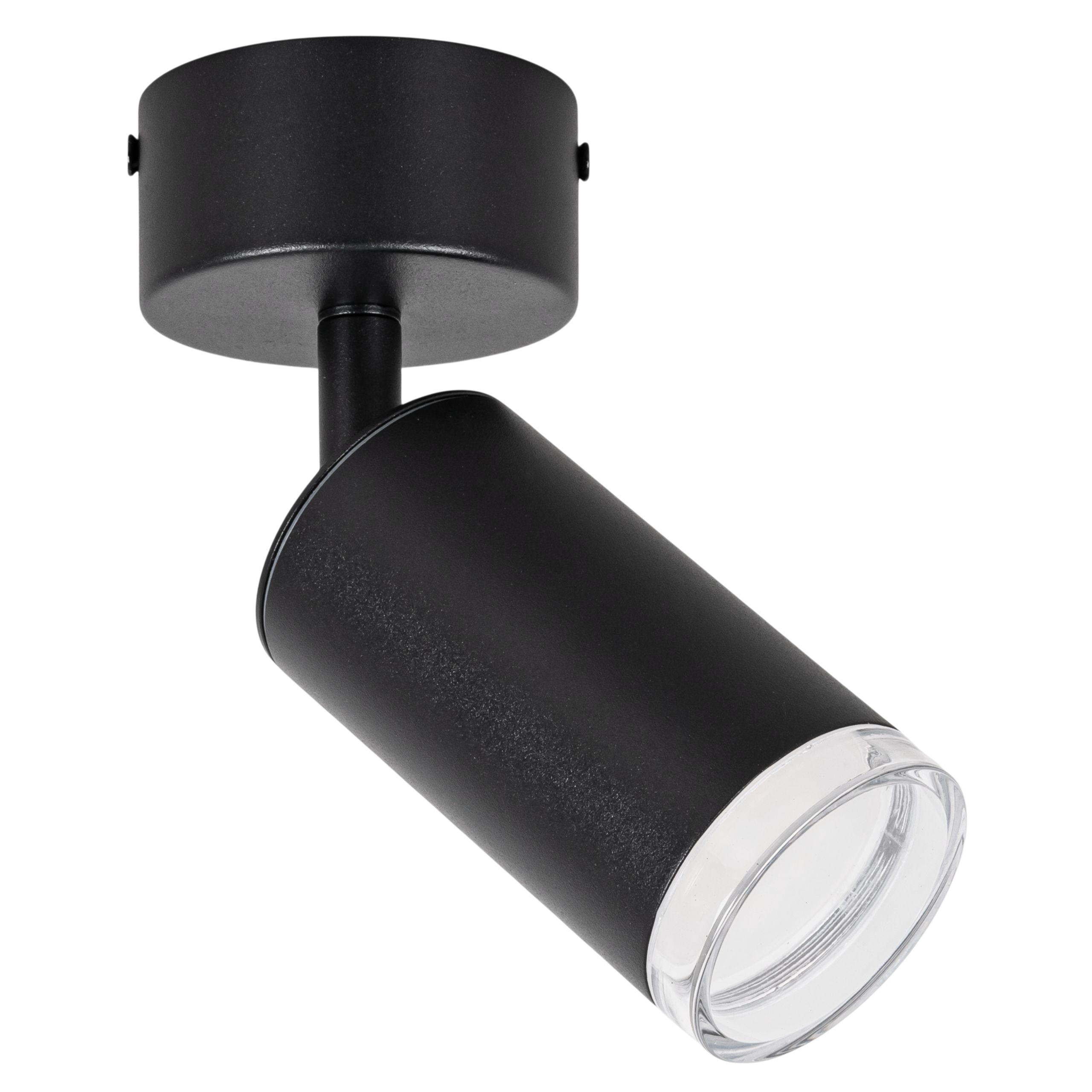 Lampa sufitowa LED do łazienki - Reflektor ścienny czarny GU10 - Kinkiet natynkowy Tuba wodoodporna - LEDHOFF