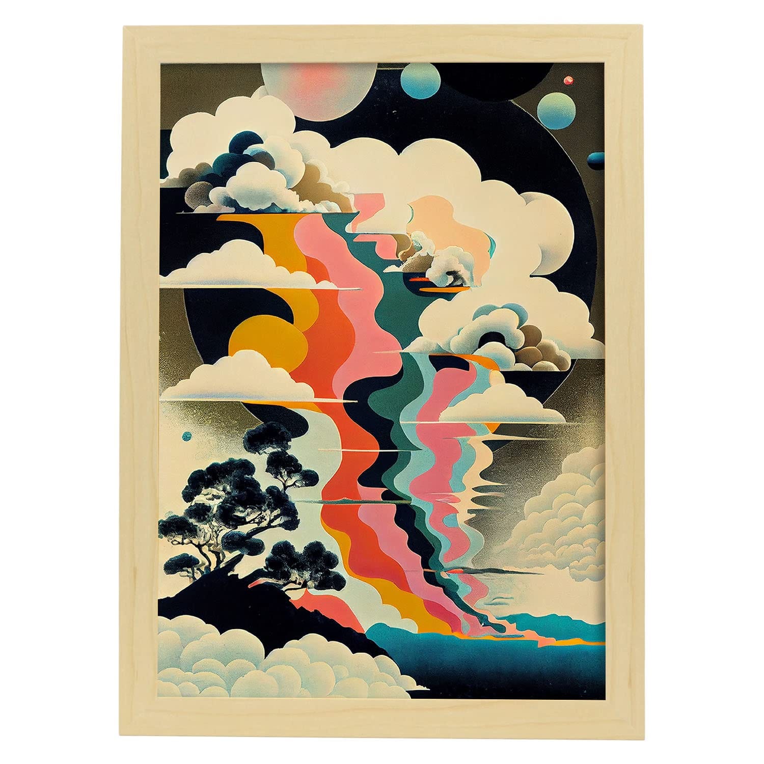 Nacnic Nuage Arc en ciel Affiche Dans Le Style Japonais Ukiyo Paysages nacnic-nuage-arc-en-ciel-affiche-dans-le-style-japonais-ukiyo-paysages