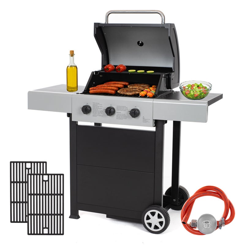 Ogrodowy grill gazowy Warmtec BlackFlame 7,2 kW 3 palniki