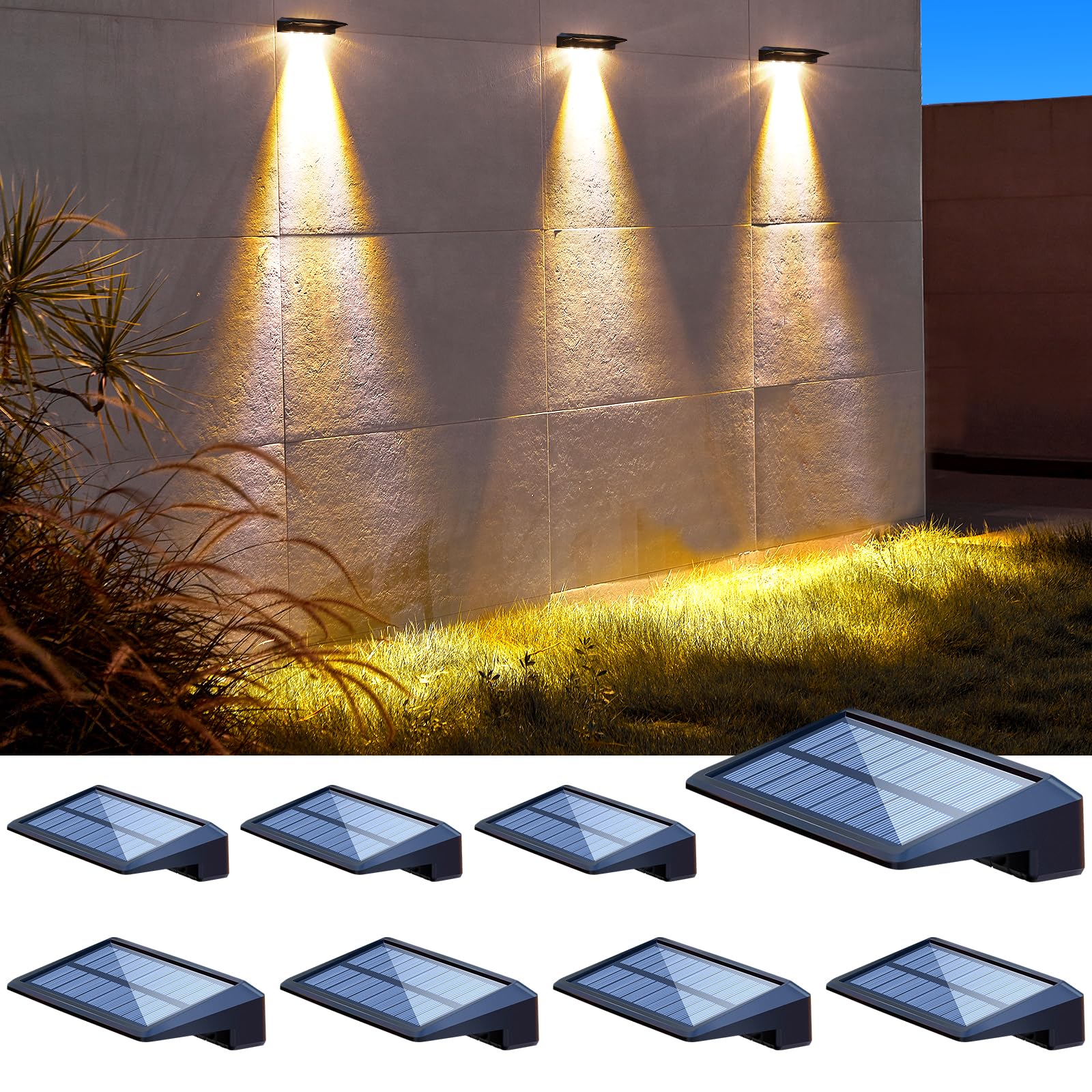 Zewnętrzne oświetlenie słoneczne LED na platformie słonecznej do zewnętrznych wodoodpornych słonecznych lamp ściennych