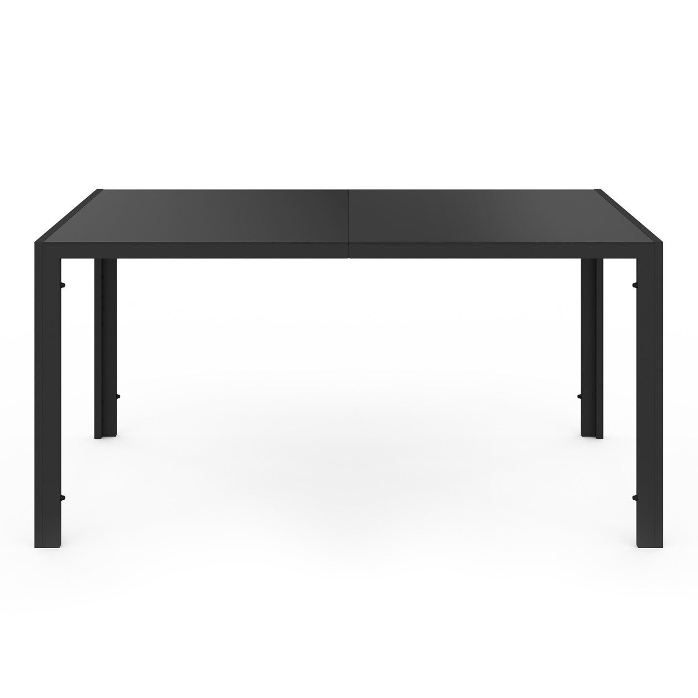 Salon de jardin MADRID table 150 CM et 6 chaises empilables noir - 3