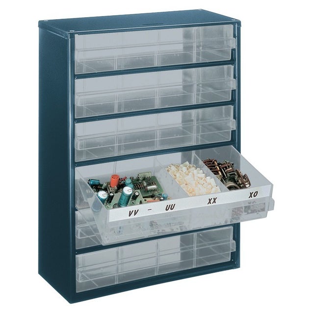 Magasin a tiroir 6 tiroirs Typ 150-03 bleu
