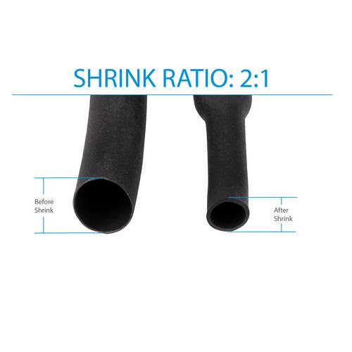 TRU COMPONENTS TC-13388828 Assortiment de gaines thermorétractables noir Taux de retreint:2:1 127 pc(s) - 3