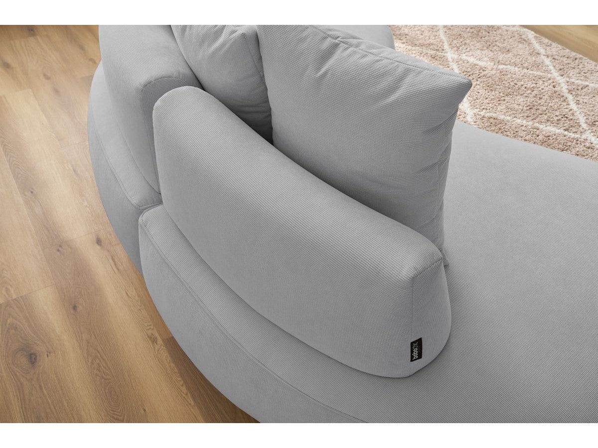 BOBOCHIC Canapé droit fixe 3 places SAINT-GERMAIN tissu texturé Gris clair - 8