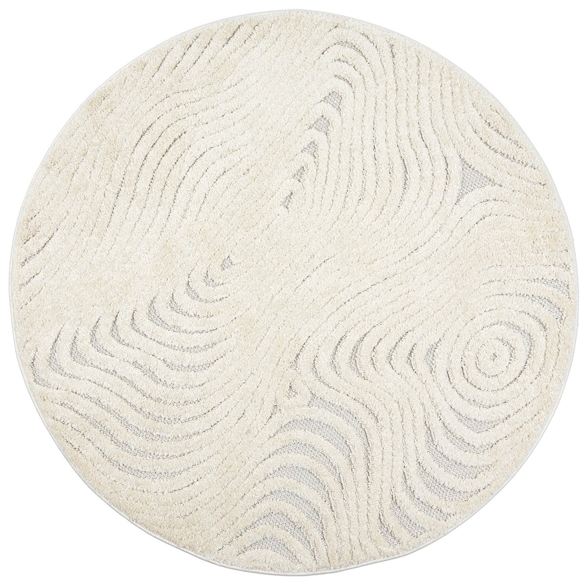 Dywan okrągły boho Cora 120 cm OEKO-TEX kremowy