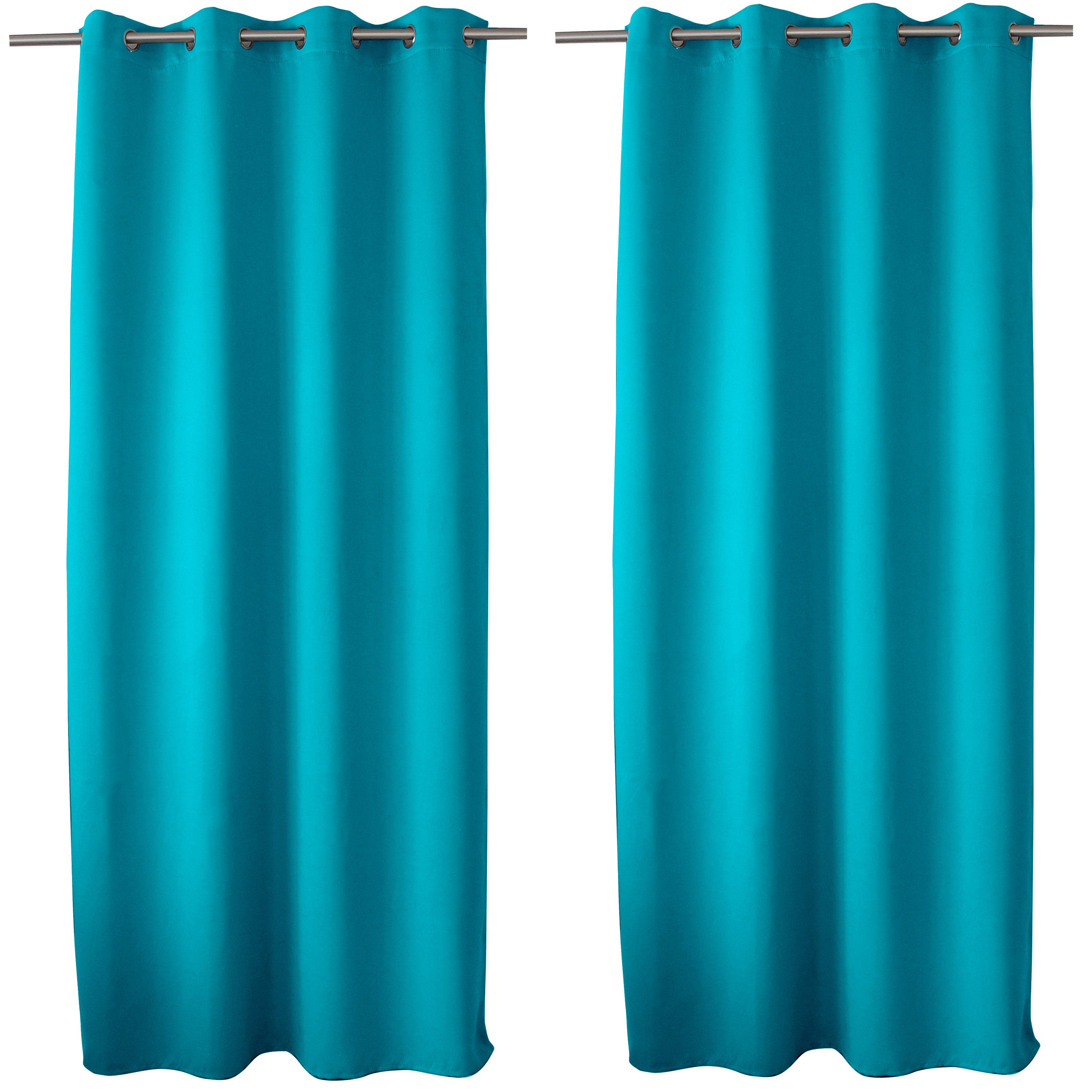Rideau Occultant Paris Prix – 140 X 240 Cm – Bleu Canard – Œillets 4 Cm – 100% Polyester