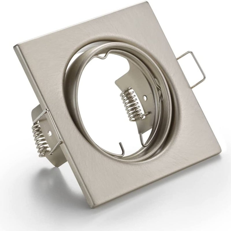 Oprawa sufitowa wpuszczana podtynkowa Jura srebrna 1xGU10x15W kwadratowa ruchoma IP20 wym: 8 x 8 cm metal Trio