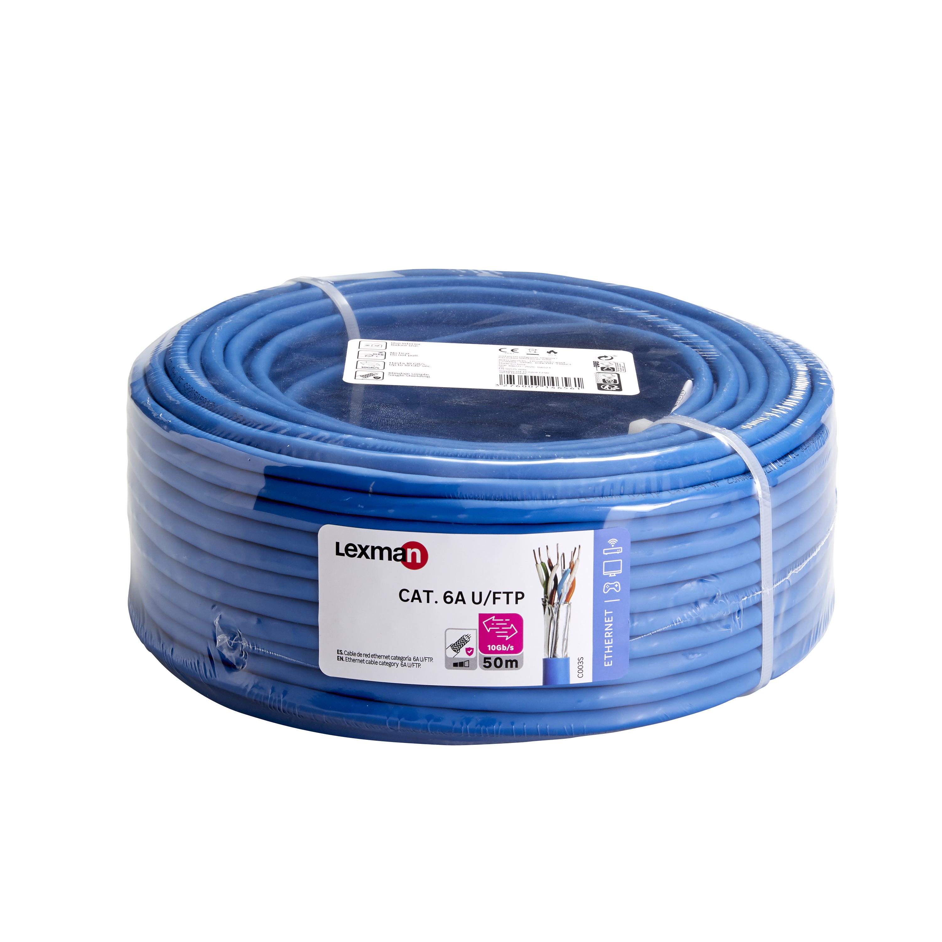 Cavo di rete FTP CAT6a LEXMAN 50m blu - 4