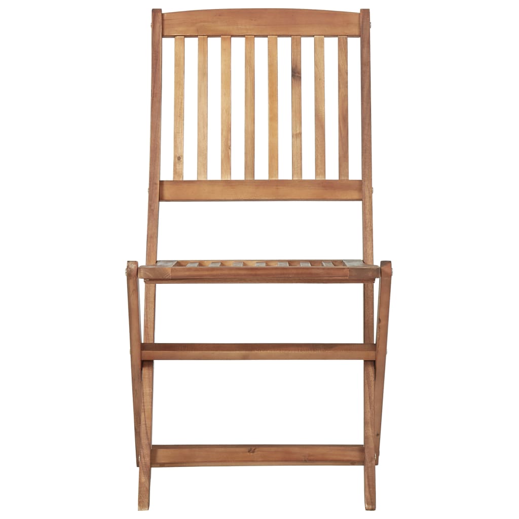 Chaise de jardin pliable avec coussin en Bois Gris - 4