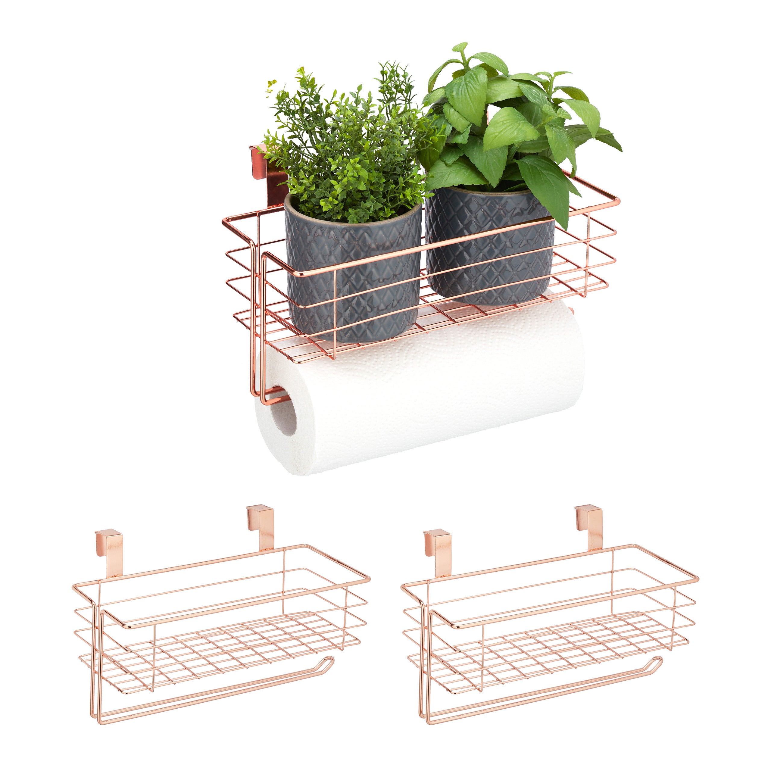 Panier Mural Suspendu En Métal Noir - 27x15x9 Cm - Pour Rangement Cuisine, Salon, Bureau - Installation Sans Outils - 4