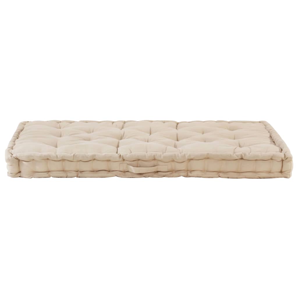 Cojín exterior | Cojín para palés algodón beige 120x80x10 cm CFW167762 - 2