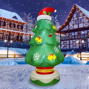 Déco Gonflable De Noël Lumineuse - 61 Cm, 16 Couleurs, Télécommande - Pour Jardin, Fenêtre, Entrée - PVC Imperméable