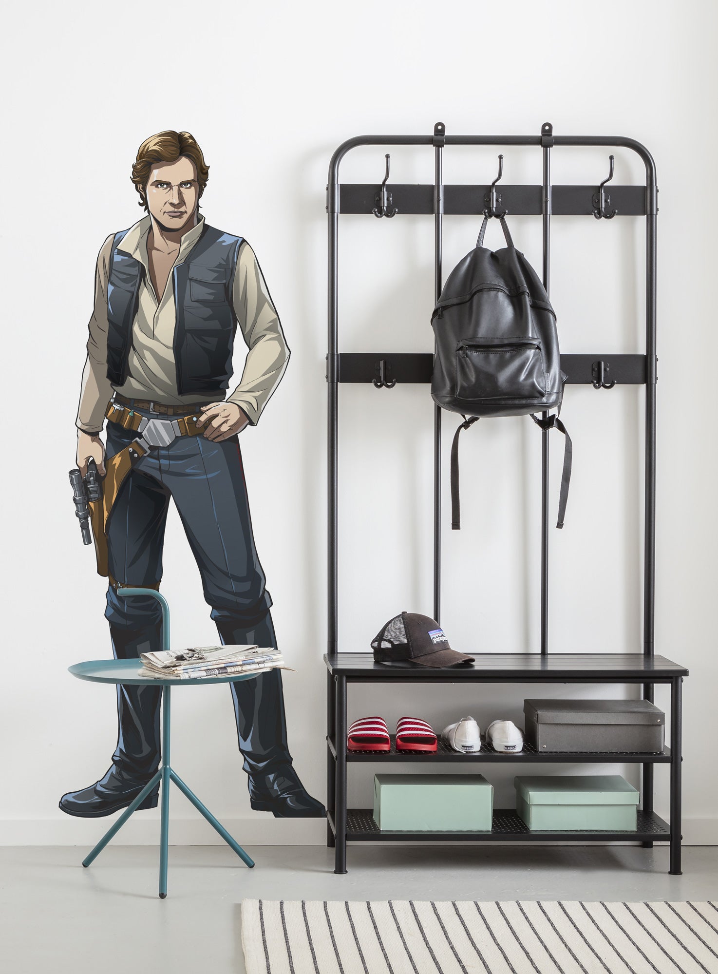 Naklejka na ścianę Star Wars szarym,brązowymIkremowym beżu - 127 x 196 cm - DISNEY