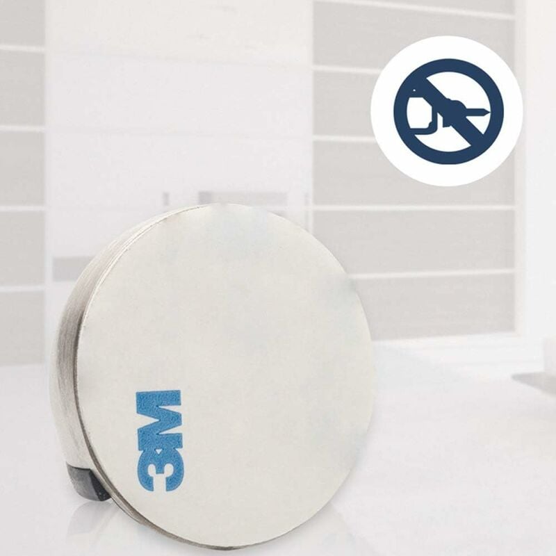 Butée de Porte,Arret de Porte en Acier Inoxydable,Butée de Porte Adhesive,Butoir Porte au Sol,Butée de Porte en Caoutchouc ,Demi Lune Bloc Porte - 4