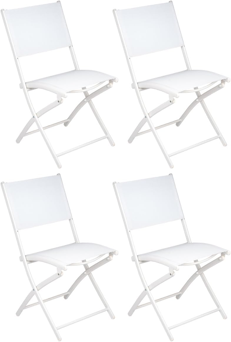 Sedia Pieghevole Da Esterno Set Sedie Con Schienale E Seduta