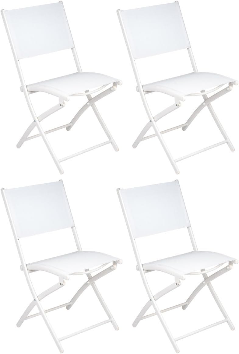 Sedia Pieghevole Da Esterno Set Sedie Con Schienale E Seduta