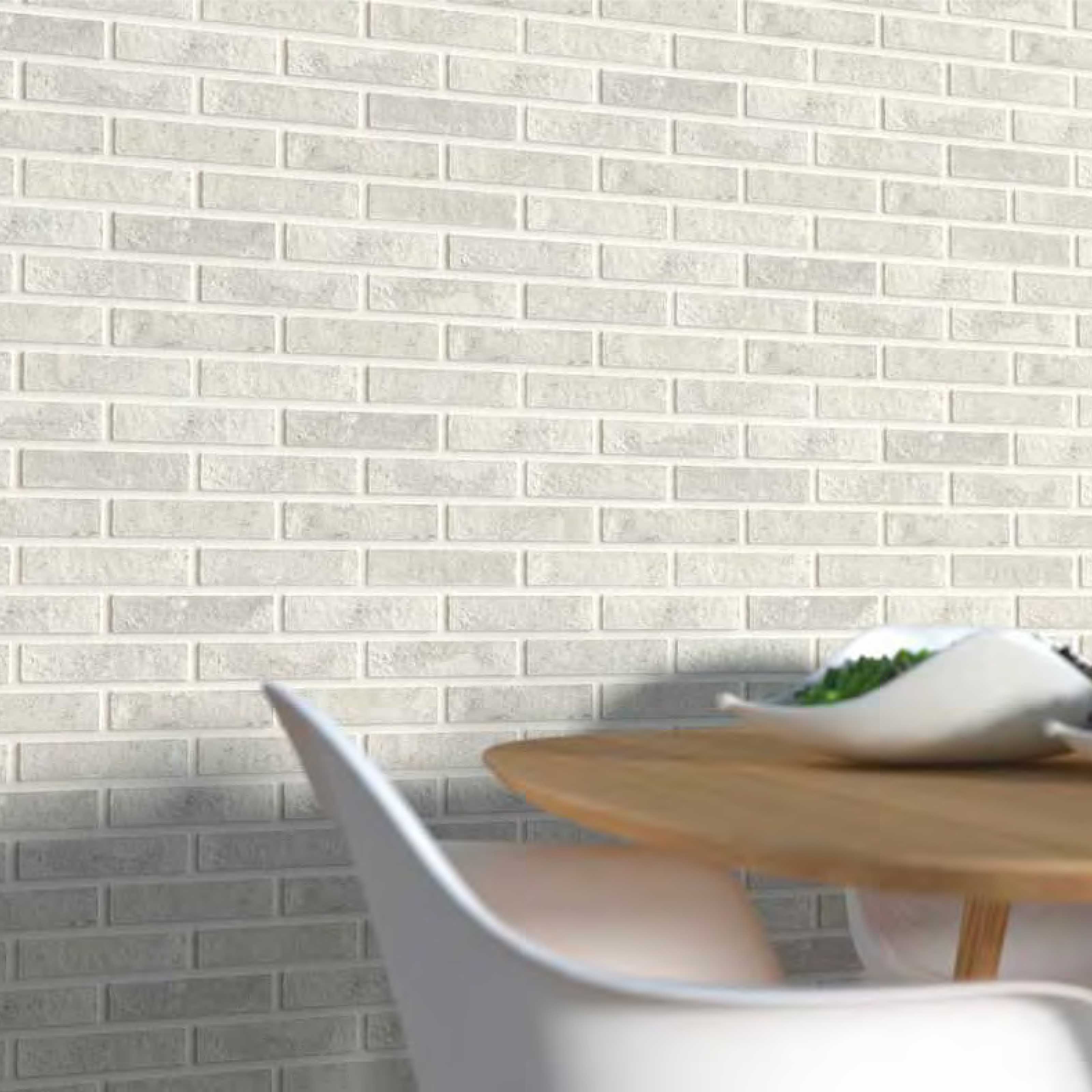 Revêtement isolant extérieur-intérieur FLEX 248X770X5mm avec briques BLANCHES ultra-réalistes - 5