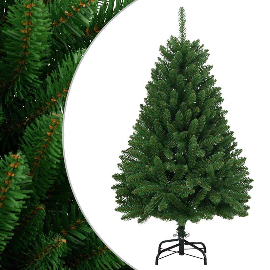 Sztuczna choinka zawiasowa ze stojakiem, zielona, 150 cm vidaXL