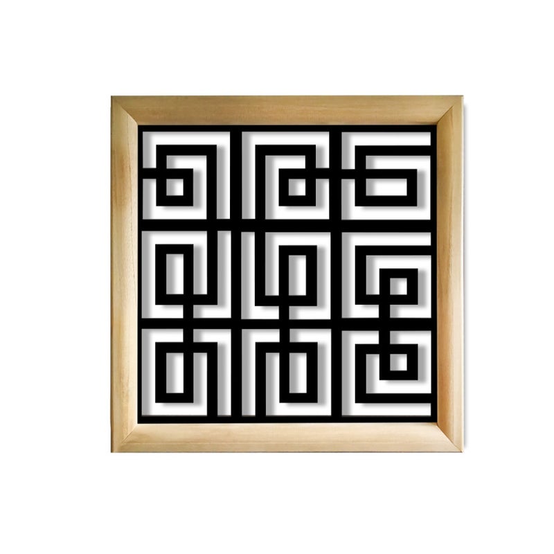 THAI - Kwadratowe moduły dekoracyjne z drewna i PVC - Rozmiar 98x98 cm - Grubość 64 mm - Kolor wewnętrzny BIAŁY