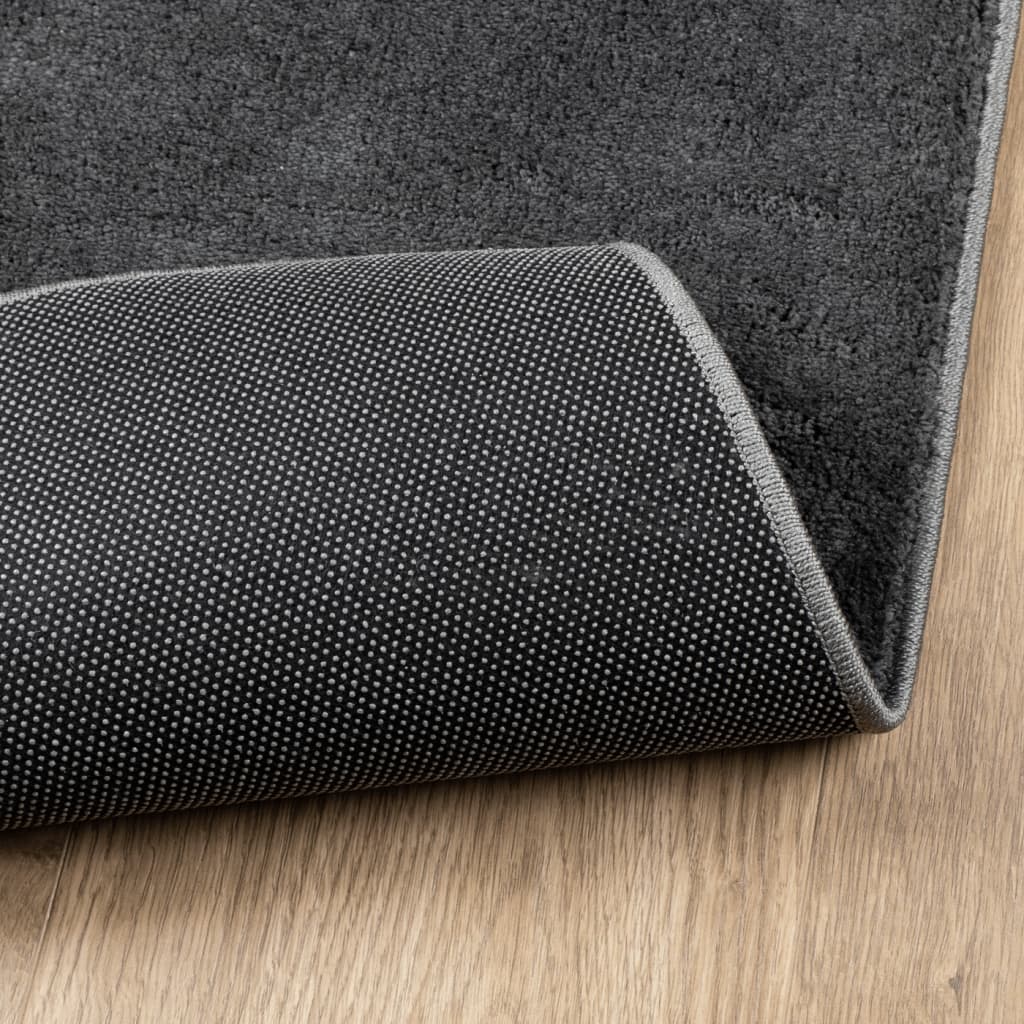 vidaXL Tapis OVIEDO à poils courts anthracite 200x200 cm - 5
