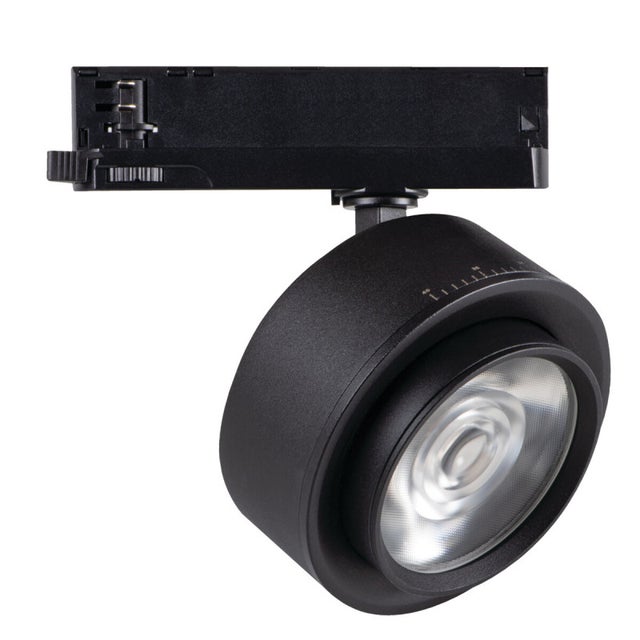 Proyector LED en carril – 38W – Negro – 3800lm – Orientable – 3000K