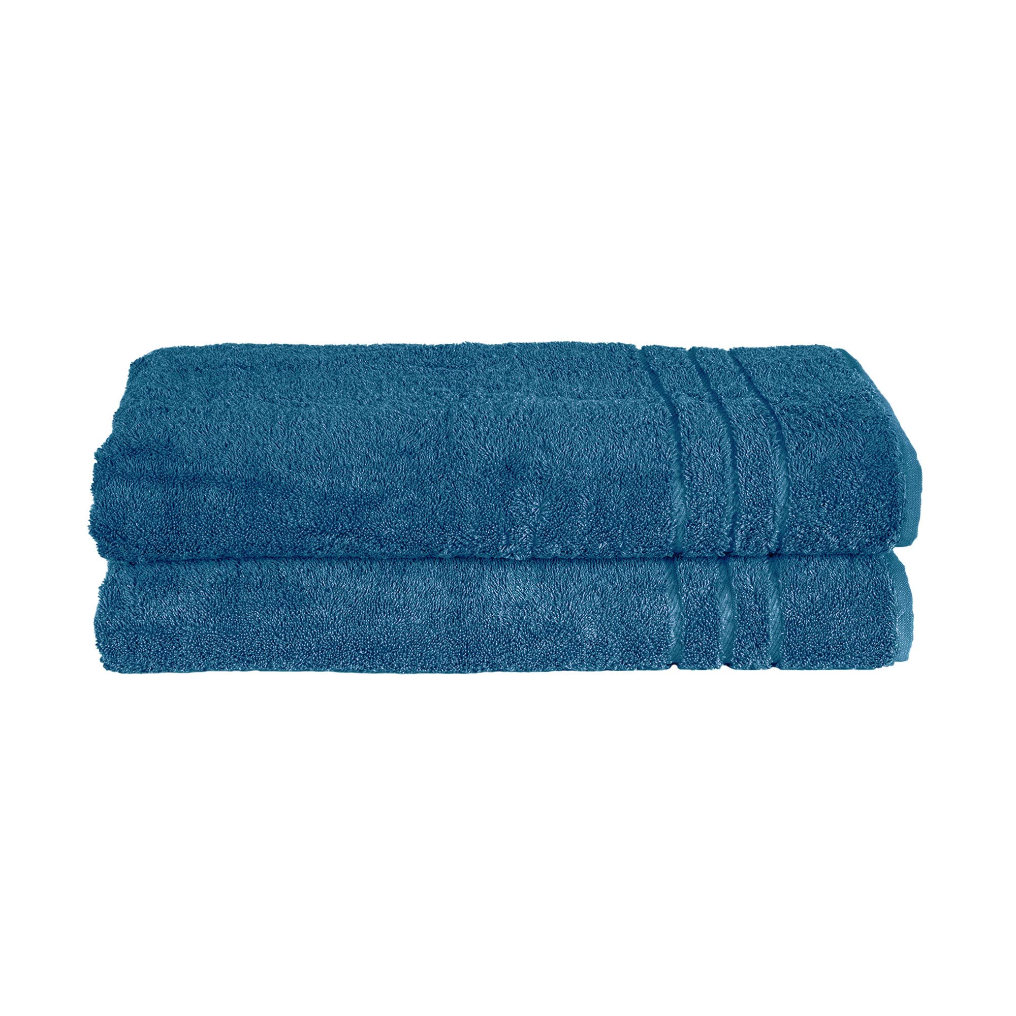 Komfortec Asciugamani 2 Per Sauna 80x200 Cm In 100% Cotone,470 G/m², Asciugamano Doccia Grande, Morbido, Asciugatura Rapida, Grigio Antracite/Verdescura