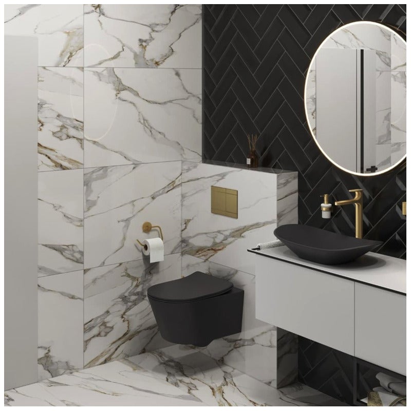 Grohe Pack WC Bâti-support + WC Swiss Aqua Technologies sans bride + Abattant softclose + Plaque (RapidSL-BlackSATrimless-KF0) - 3