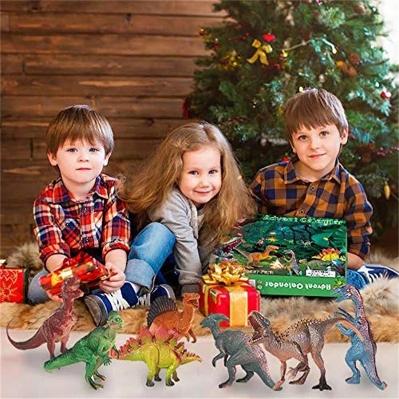 Calendario dell'Avvento con dinosauri, calendario del conto alla rovescia di 24 giorni, regalo a sorpresa, riempitivo per sacchetti regalo - 5
