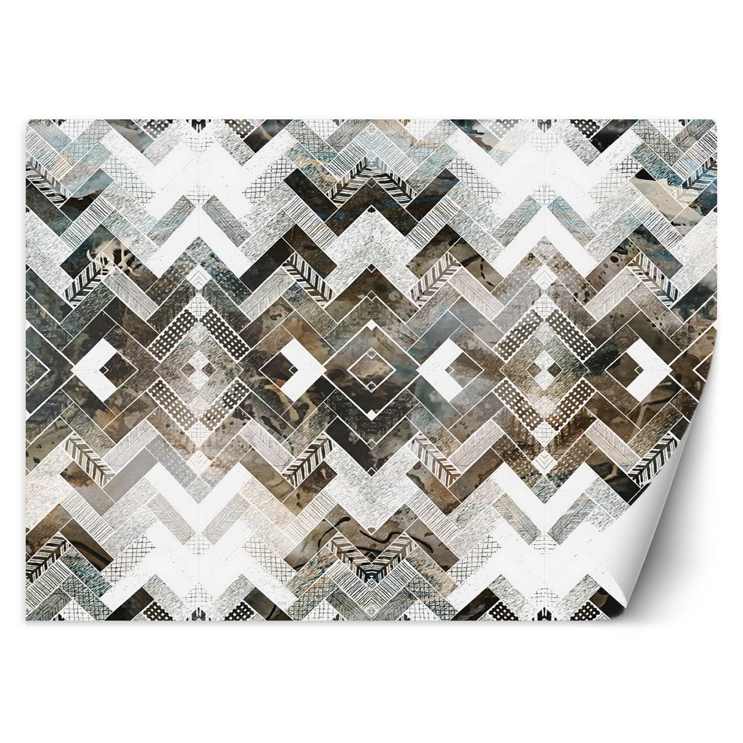 Fototapeta, Geometryczny wzór w jodełkę 400x280