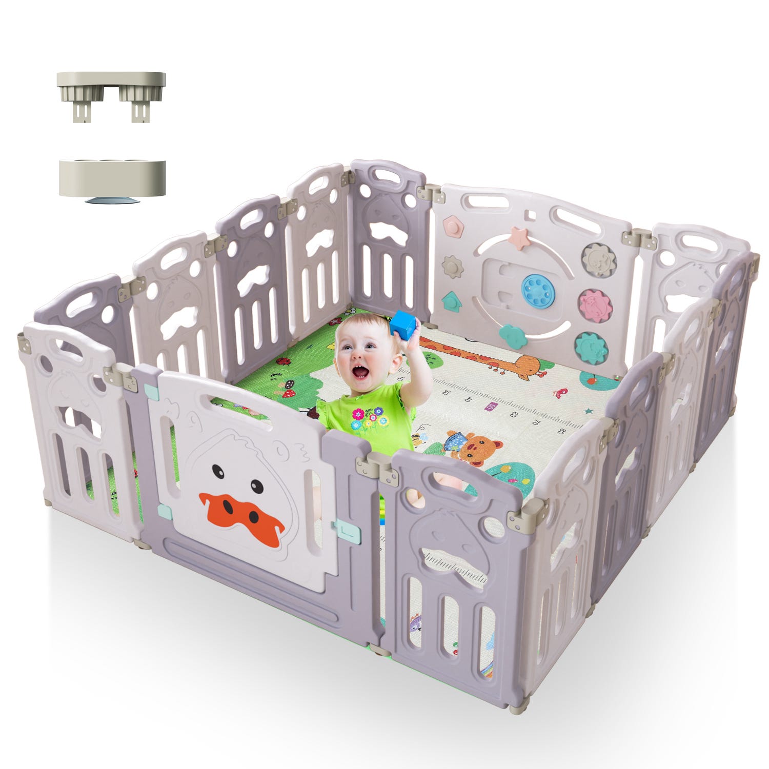 Corralito Bebe Parque Infantil Para Bebés 150x150x62cm, Interior